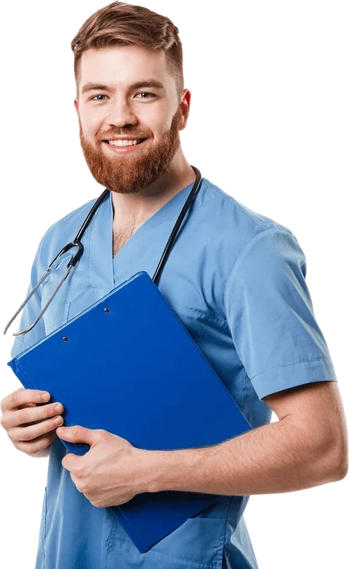 Elinde dosya tutan doktor